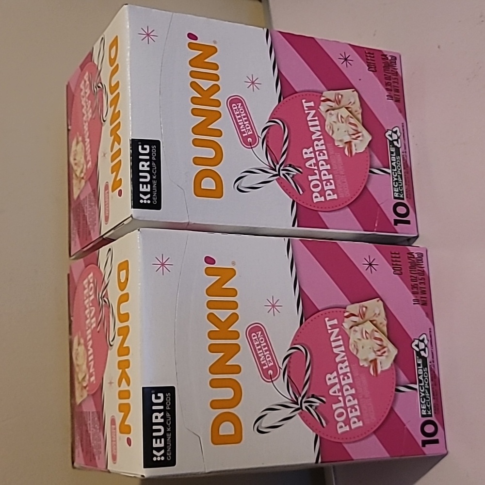 2x Dunkin Polar Peppermint Kcup Coffee Pods